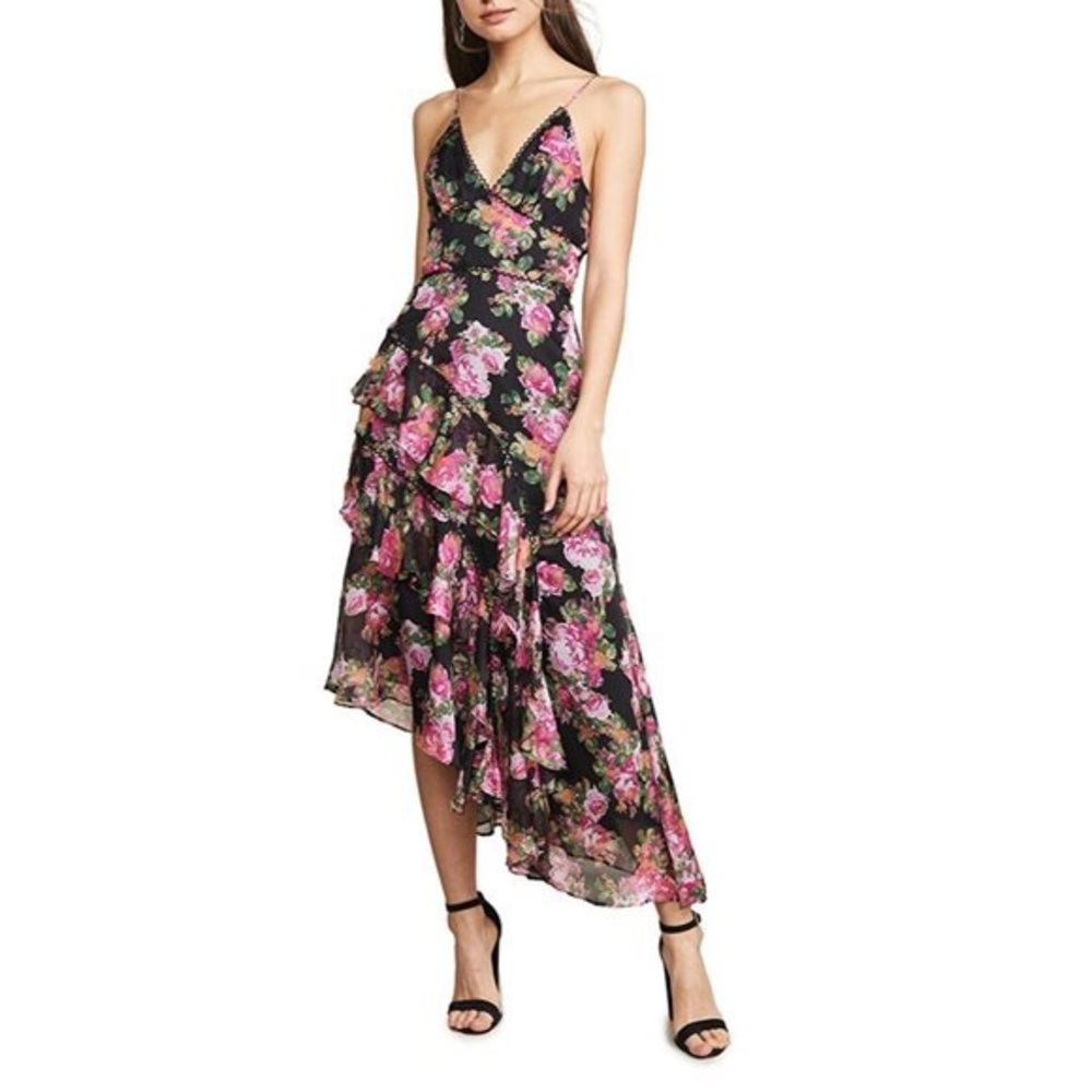 NWT Keepsake Dress Oblivion Midi Ruffle Dress 4 small